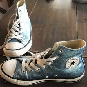 blue sparkly converse